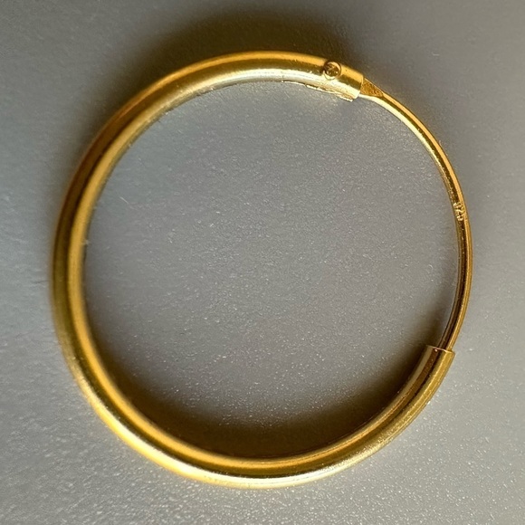 Sterling Silver Hoop Earrings 16mm - Picture 5 of 7